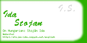 ida stojan business card